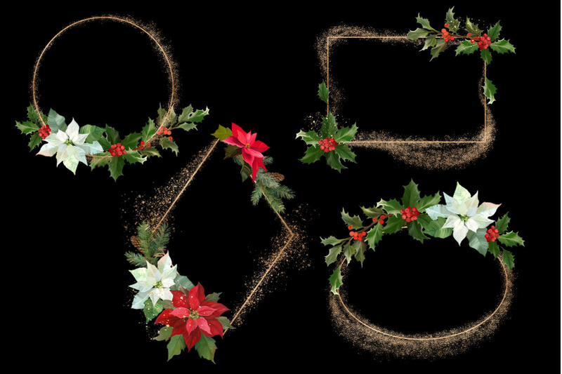 christmas-floral-frames-png-winter-flowers-garlands