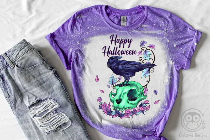 raven-halloween-sublimation-design