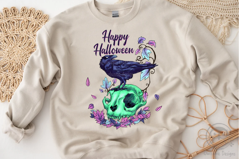 raven-halloween-sublimation-design