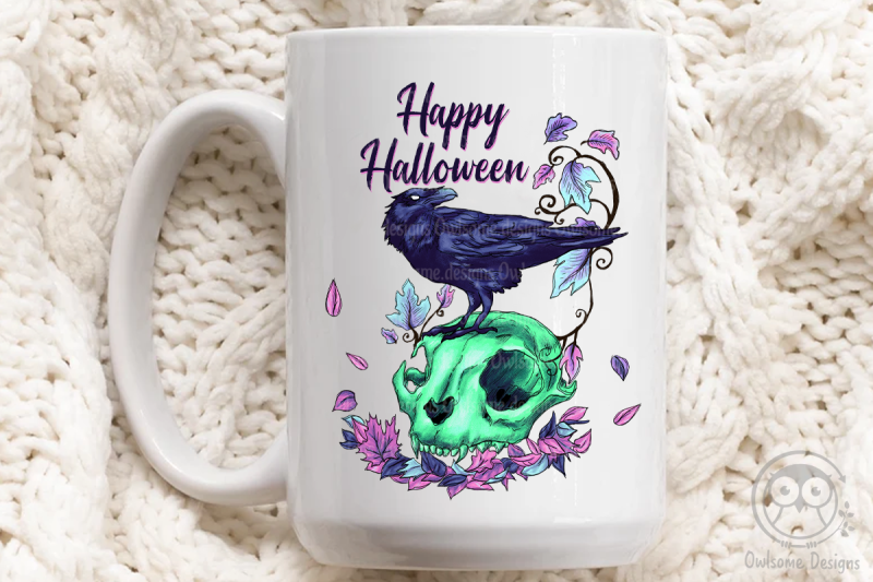 raven-halloween-sublimation-design