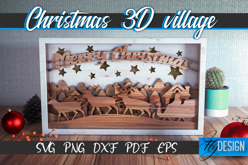 3d-christmas-village-svg-paper-cut-files-shadowbox-svg-design