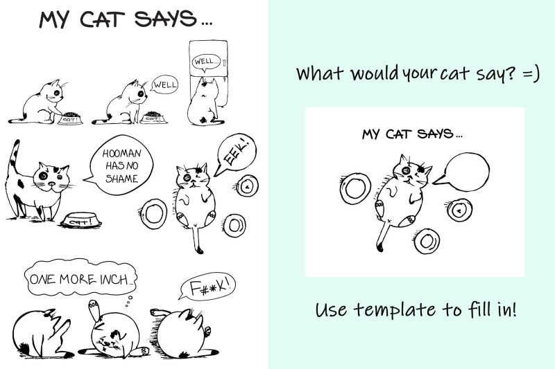 my-cat-says-comics-digital-template-with-funny-images