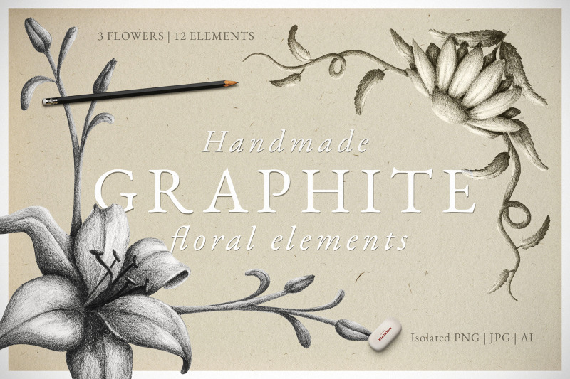 hand-made-graphite-flower-elements