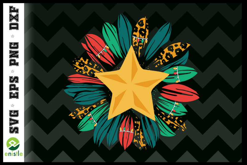 christmas-sunflower-star-sunflower-svg