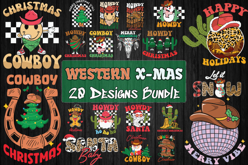 western-christmas-bundle-svg-20-designs