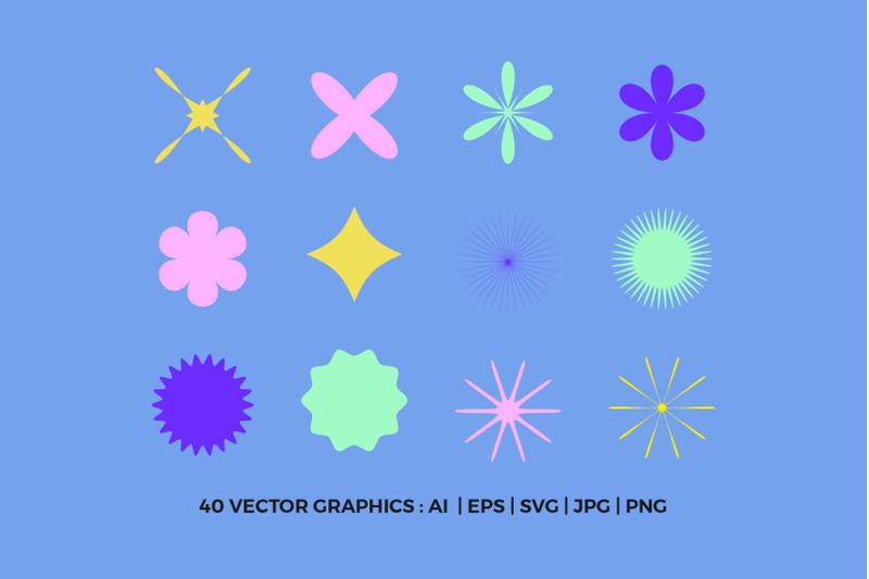 star-and-flower-graphics
