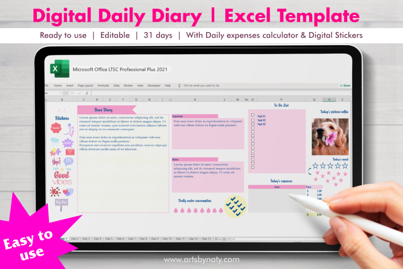 digital-daily-diary-excel-template-excel-spreadsheets