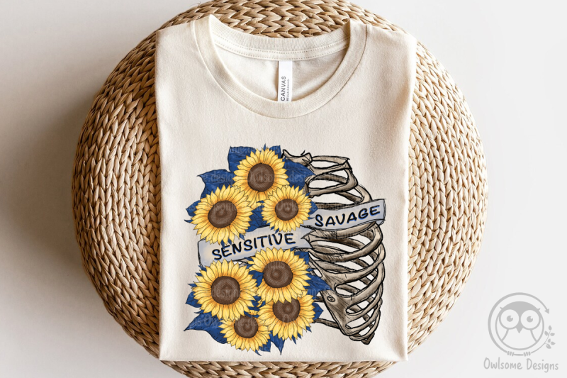 sensitive-savage-skeleton-sunflower-sublimation-design