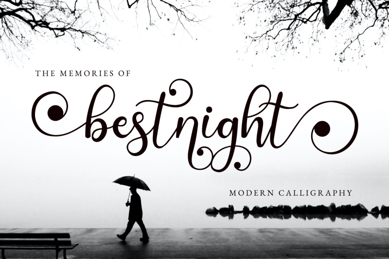 bestnight-calligraphy-font