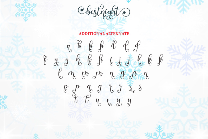 bestnight-calligraphy-font