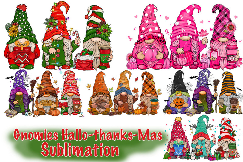 gnome-hallothanksmas-hand-drawn-graphics-bundle