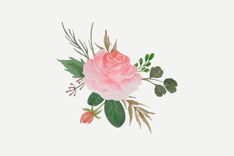 watercolor-rose-flowers-bouquets