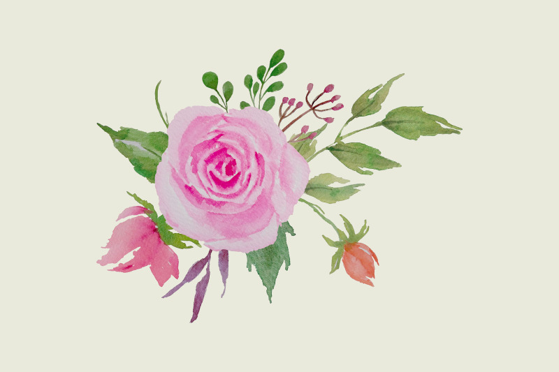 watercolor-rose-flowers-bouquets