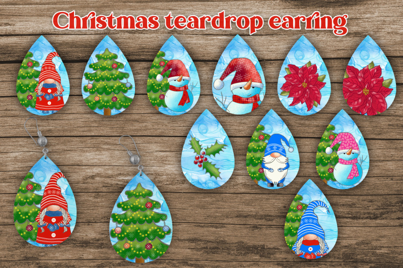 teardrop-earring-sublimation-christmas-earring