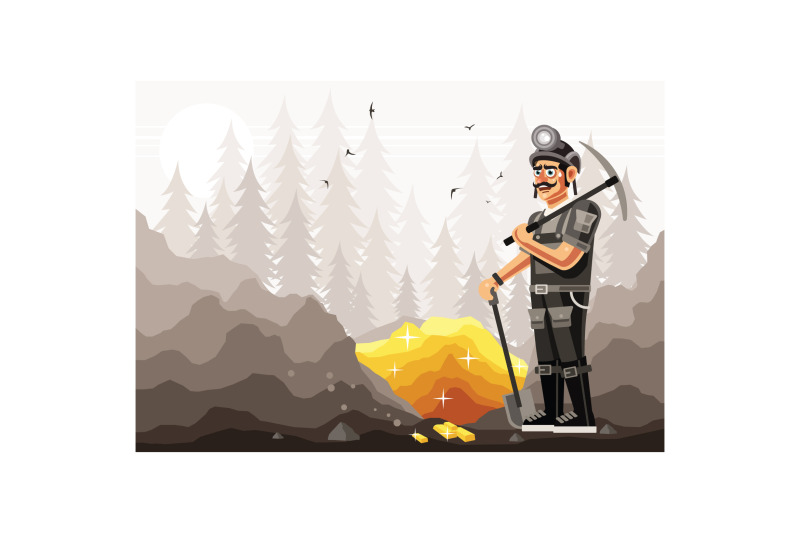 gold-miner-character-graphics-vector-illustration