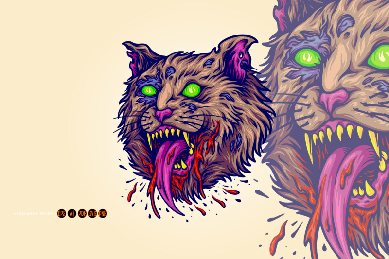 scary-cat-face-monster-svg