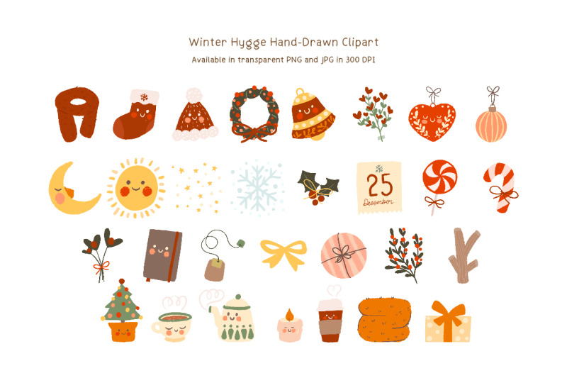 winter-hygge-hand-drawn-clipart-pack