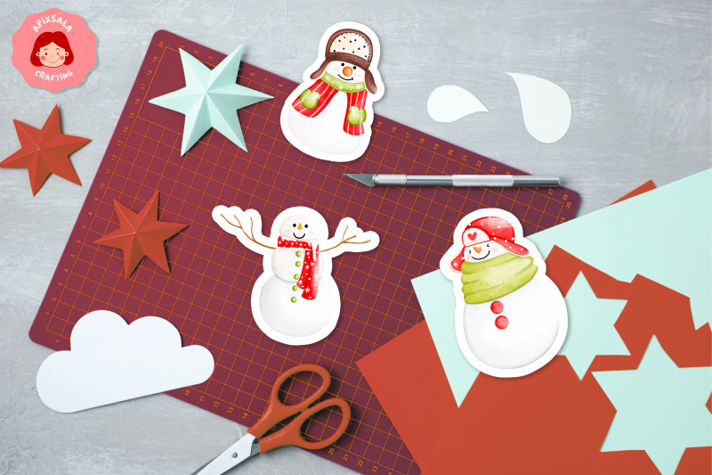 christmas-snowman-printable-sticker-sheet