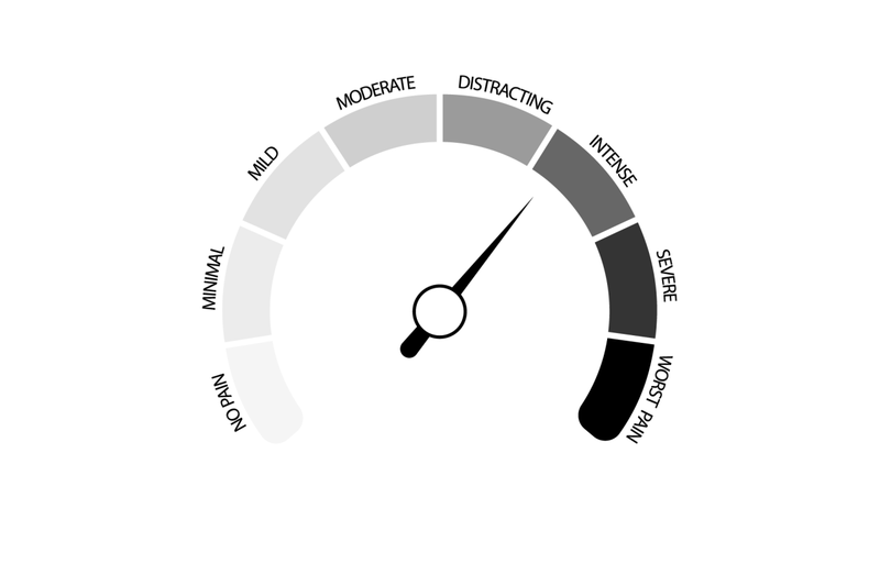 medical-scale-to-measuring-painful-indicator-of-suffering-black-and-w