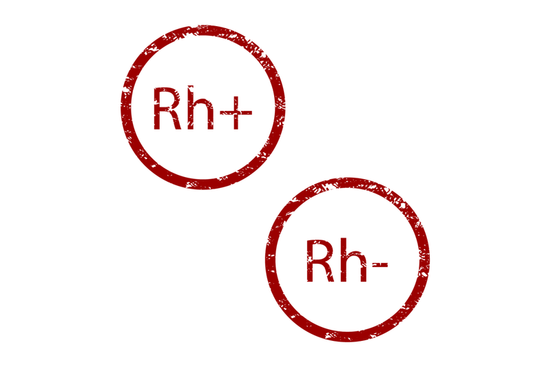 blood-rhesus-plus-and-minus-red-rubber-stamp