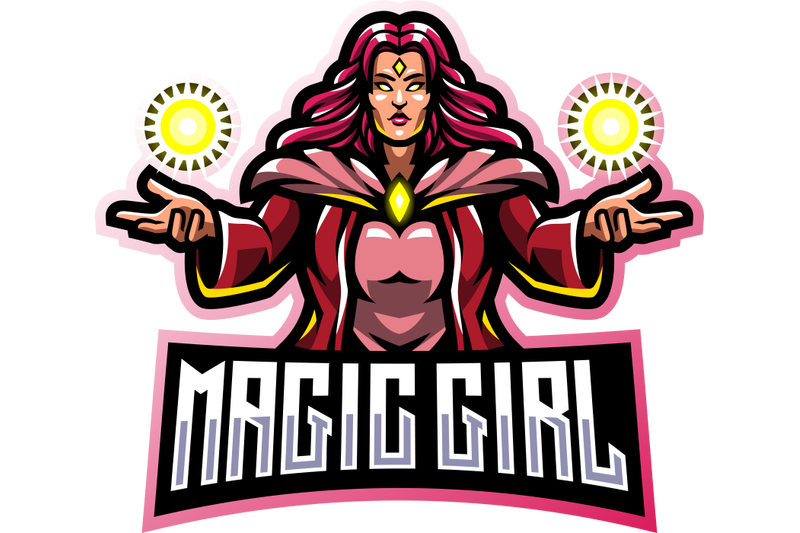 magic-girls-esport-mascot-logo-design