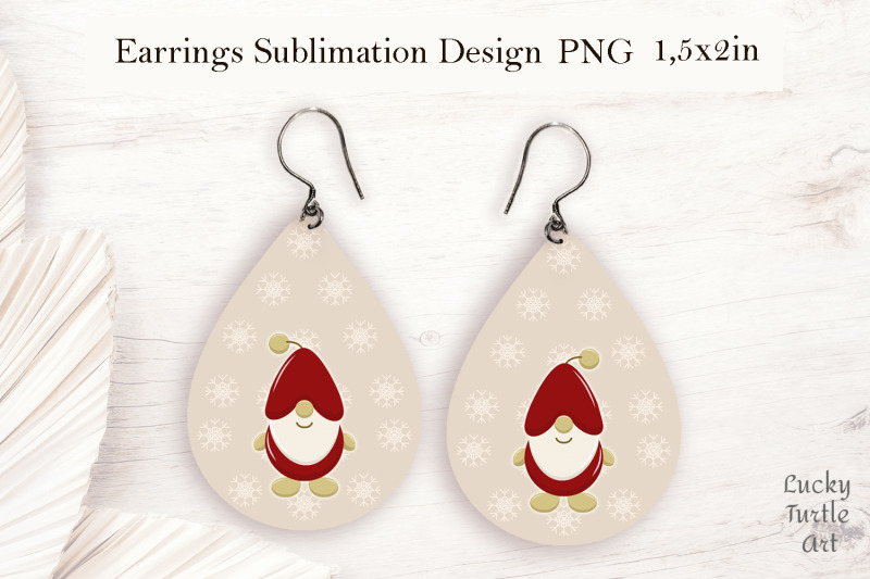 christmas-gnome-teardrop-earrings-sublimation-design