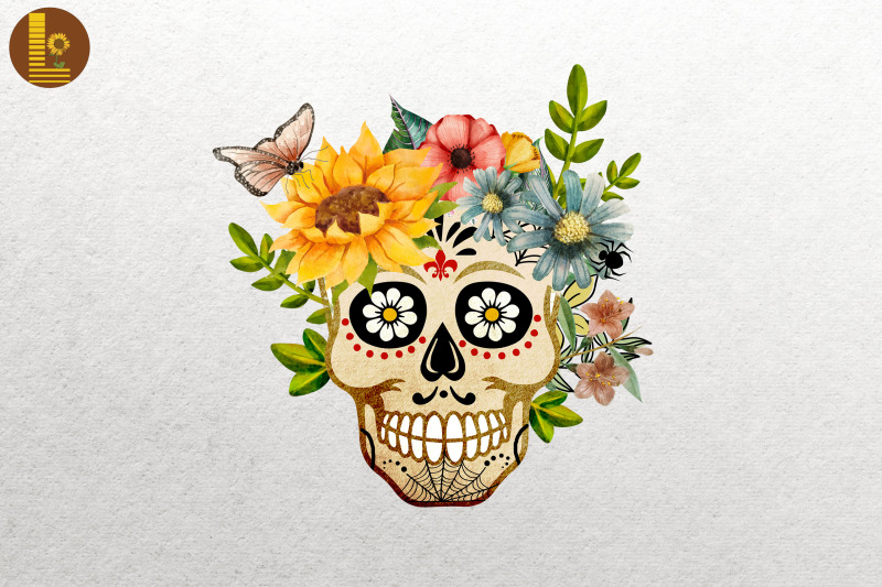 flower-sugar-skull-halloween