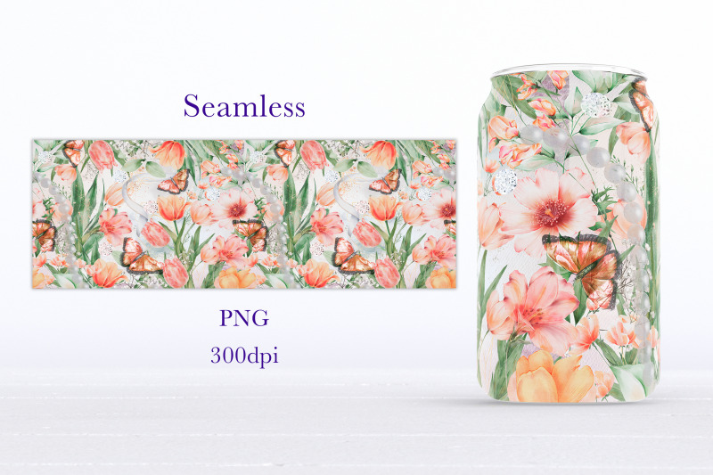 spring-glass-can-wrap-design-floral-libbey-glass-sublimation