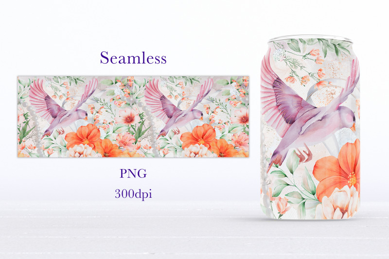 spring-glass-can-wrap-design-floral-libbey-glass-sublimation