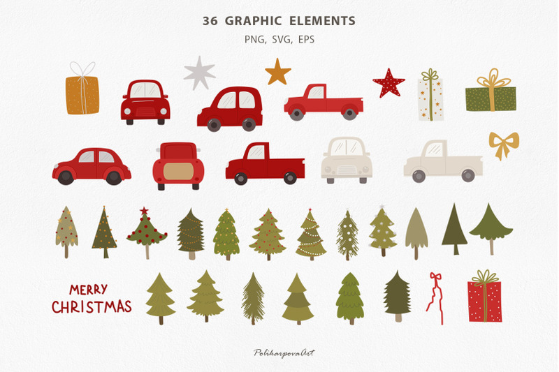 christmas-trucks-illustration-amp-patterns
