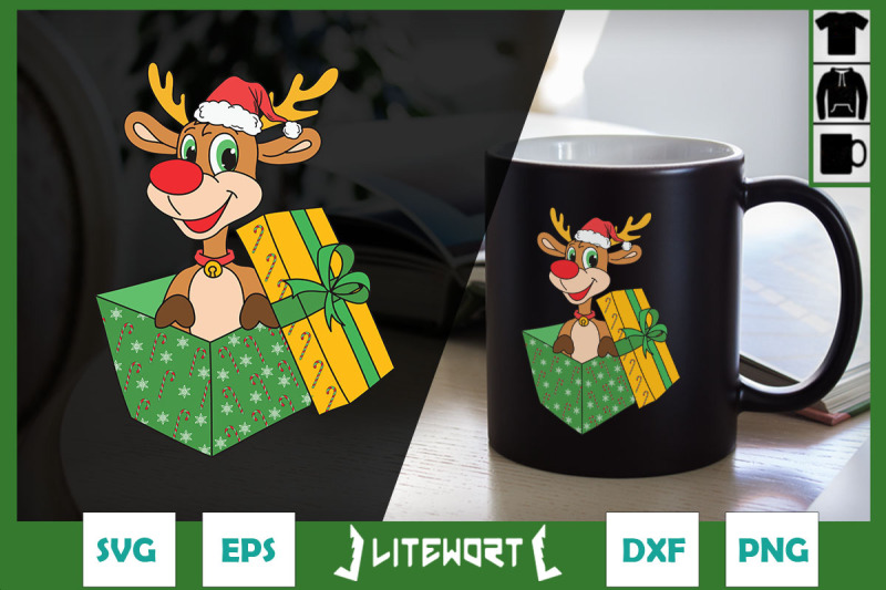 christmas-reindeer-in-a-gift-box