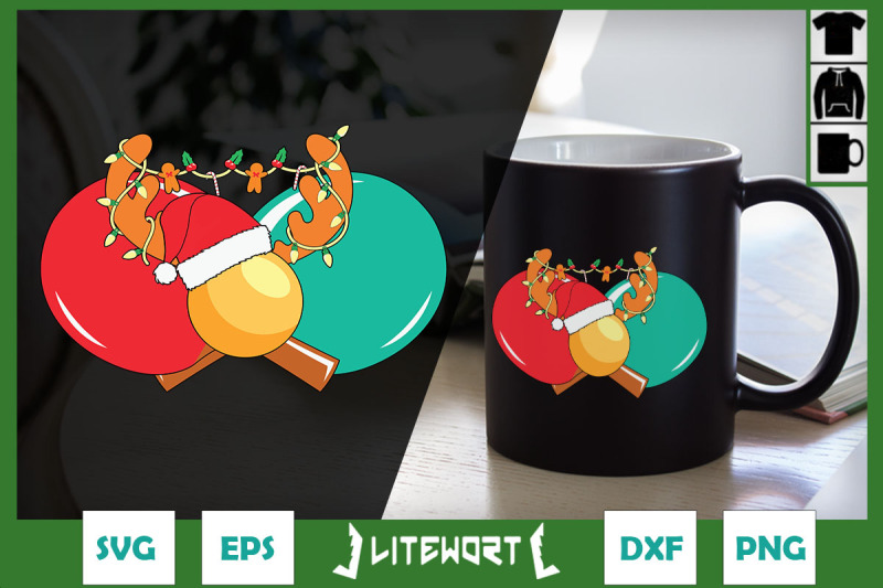 table-tennis-reindeer-christmas-lights