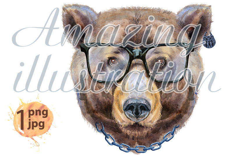 bear-head-with-glasses