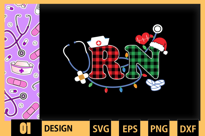 rn-nurse-stethoscope-christmas-nurse-hat