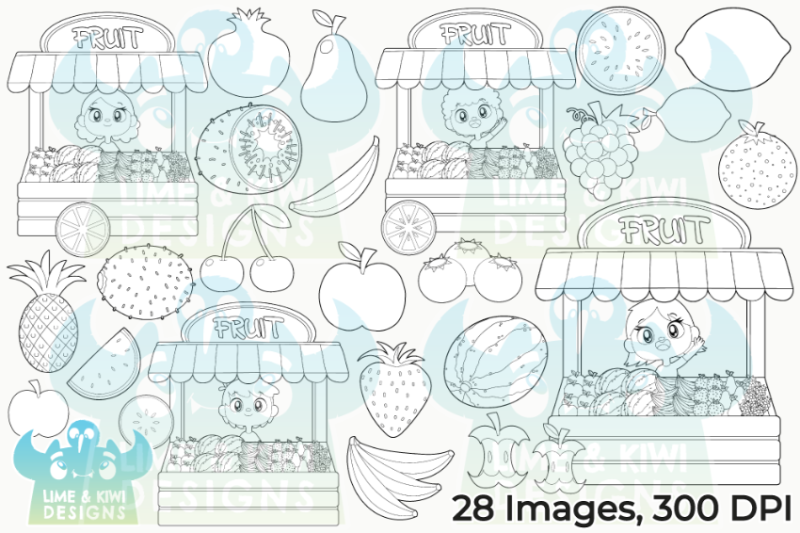 fruit-stall-digital-stamps-lime-and-kiwi-designs