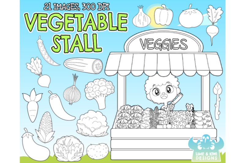 vegetable-stall-digital-stamps-lime-and-kiwi-designs