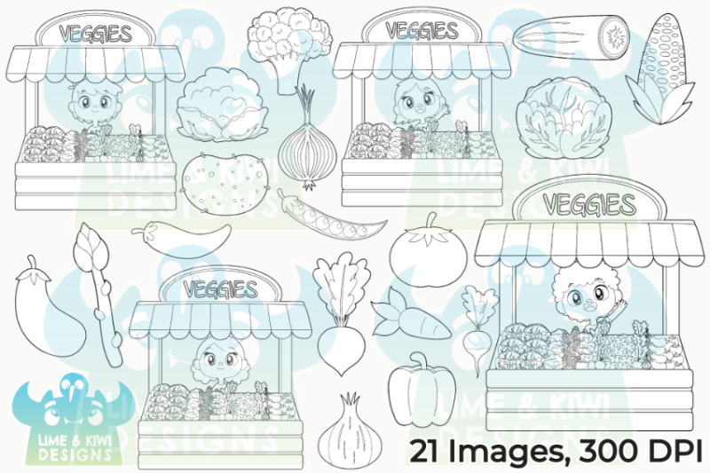 vegetable-stall-digital-stamps-lime-and-kiwi-designs