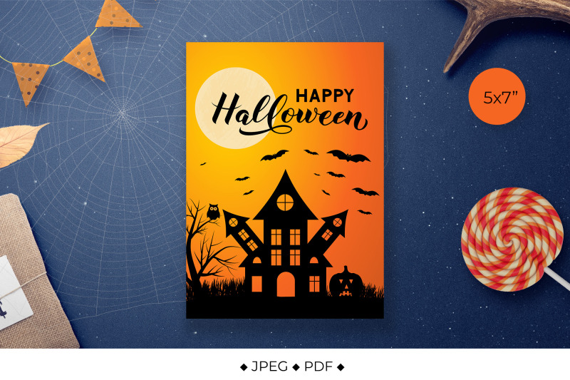 halloween-card-printable-with-haunted-house