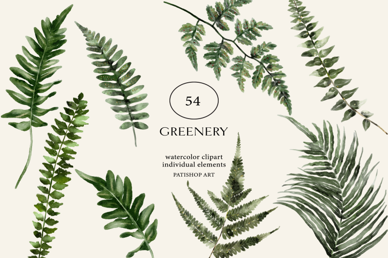watercolor-greenery-clipart-collection