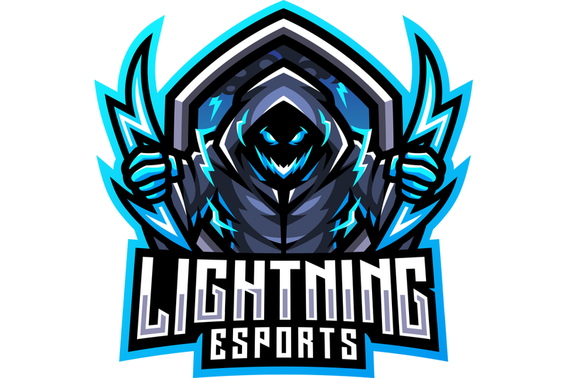 lightning-esport-mascot-logo-design
