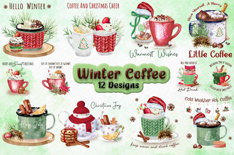 winter-coffee-t-shirt-design-bundle