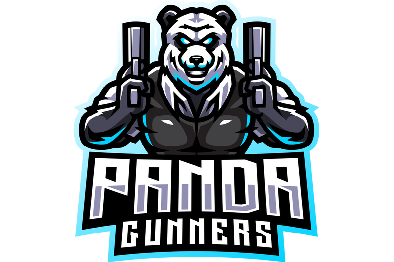 panda-gunners-esport-mascot-logo