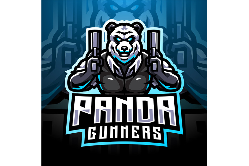 panda-gunners-esport-mascot-logo