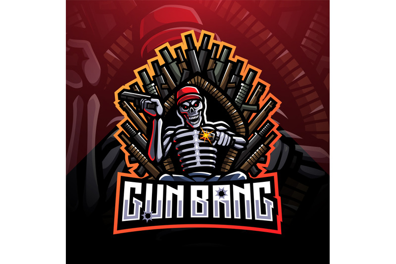 gun-bang-skeleton-king-esport-mascot-logo