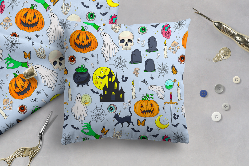 haunted-house-spooky-vibes-digital-seamless-pattern-repeat-for-commerc