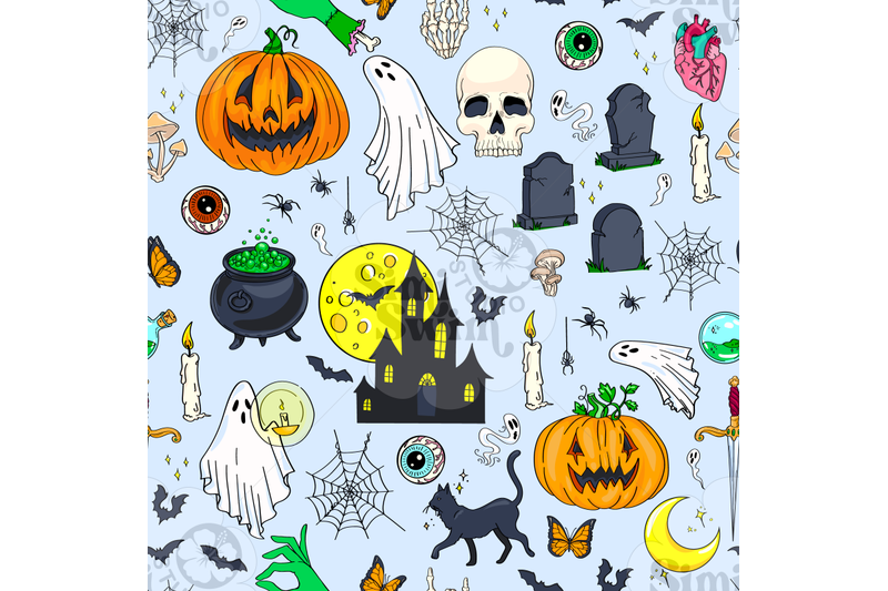 haunted-house-spooky-vibes-digital-seamless-pattern-repeat-for-commerc