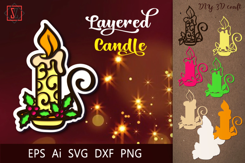 3d-candles-layered-craft-layers