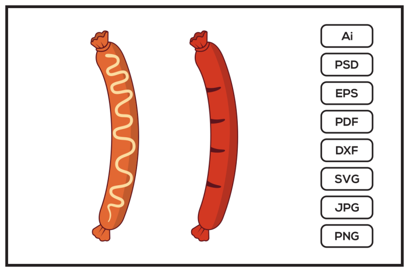 sausage-cartoon-design-illustration