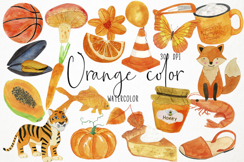 watercolor-orange-clipart-orange-color-clipart-orange-objects-clipar