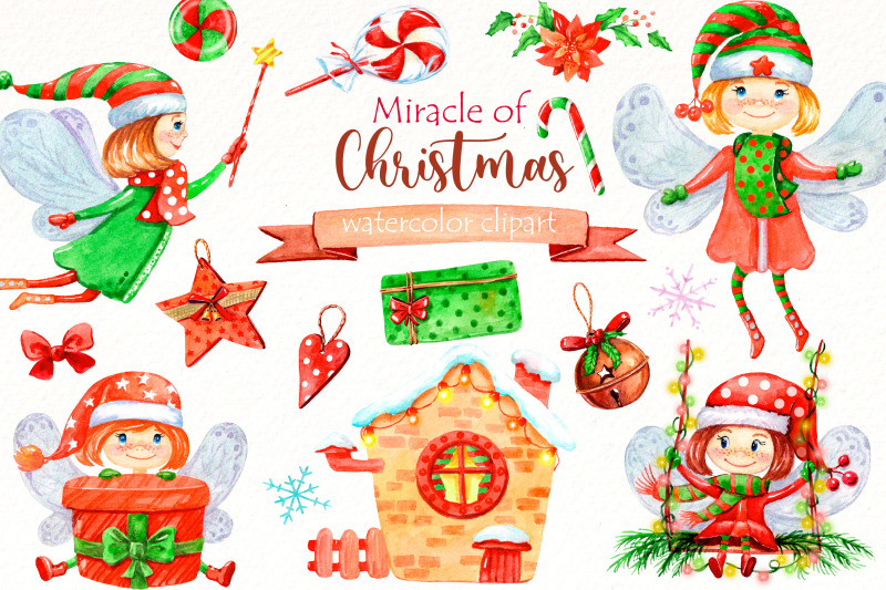 watercolor-christmas-fairy-clipart-holiday-png-bundle
